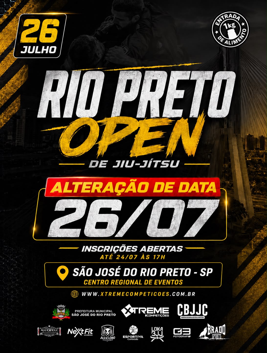 ALTERAÇÃO DE DATA - RIO PRETO OPEN