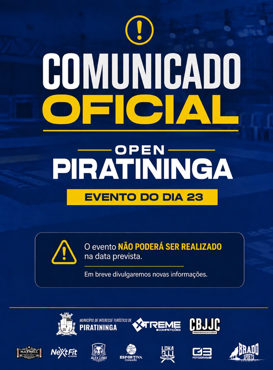 COMUNICADO – OPEN PIRATININGA -